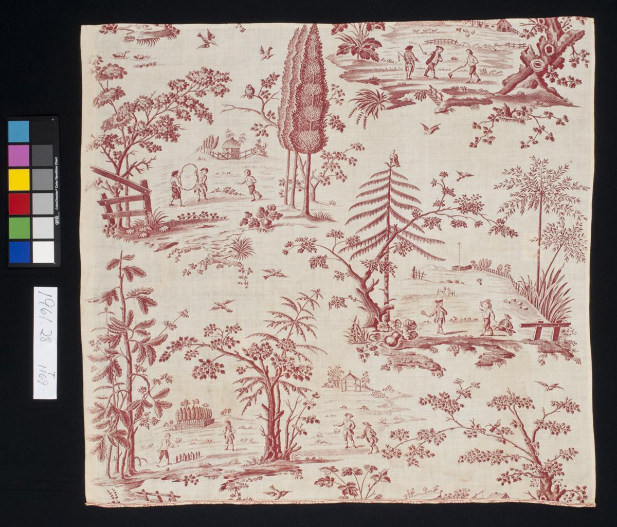 1961.0028 Textile, printed, view 1