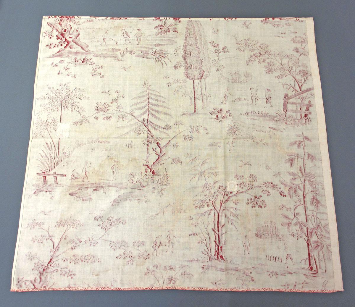 1961.0028 Textile, printed reverse