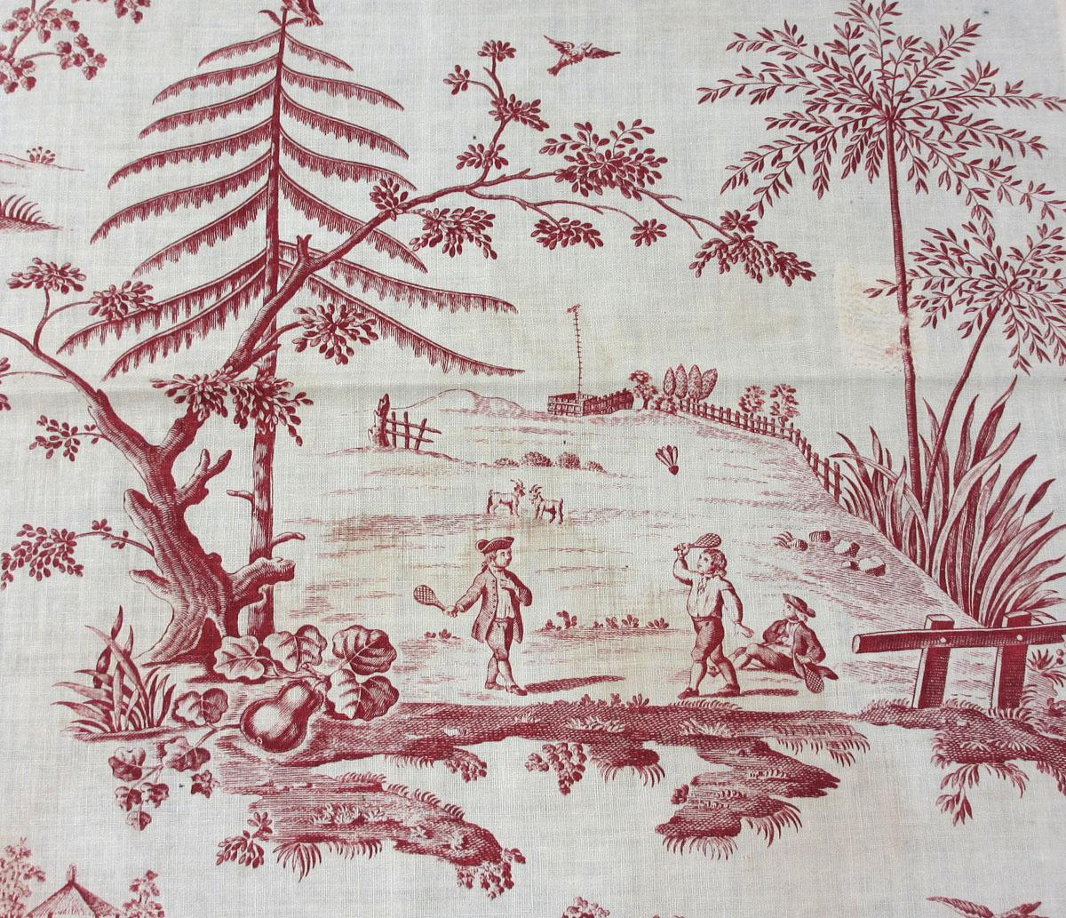 1961.0028 Textile, printed detail 2
