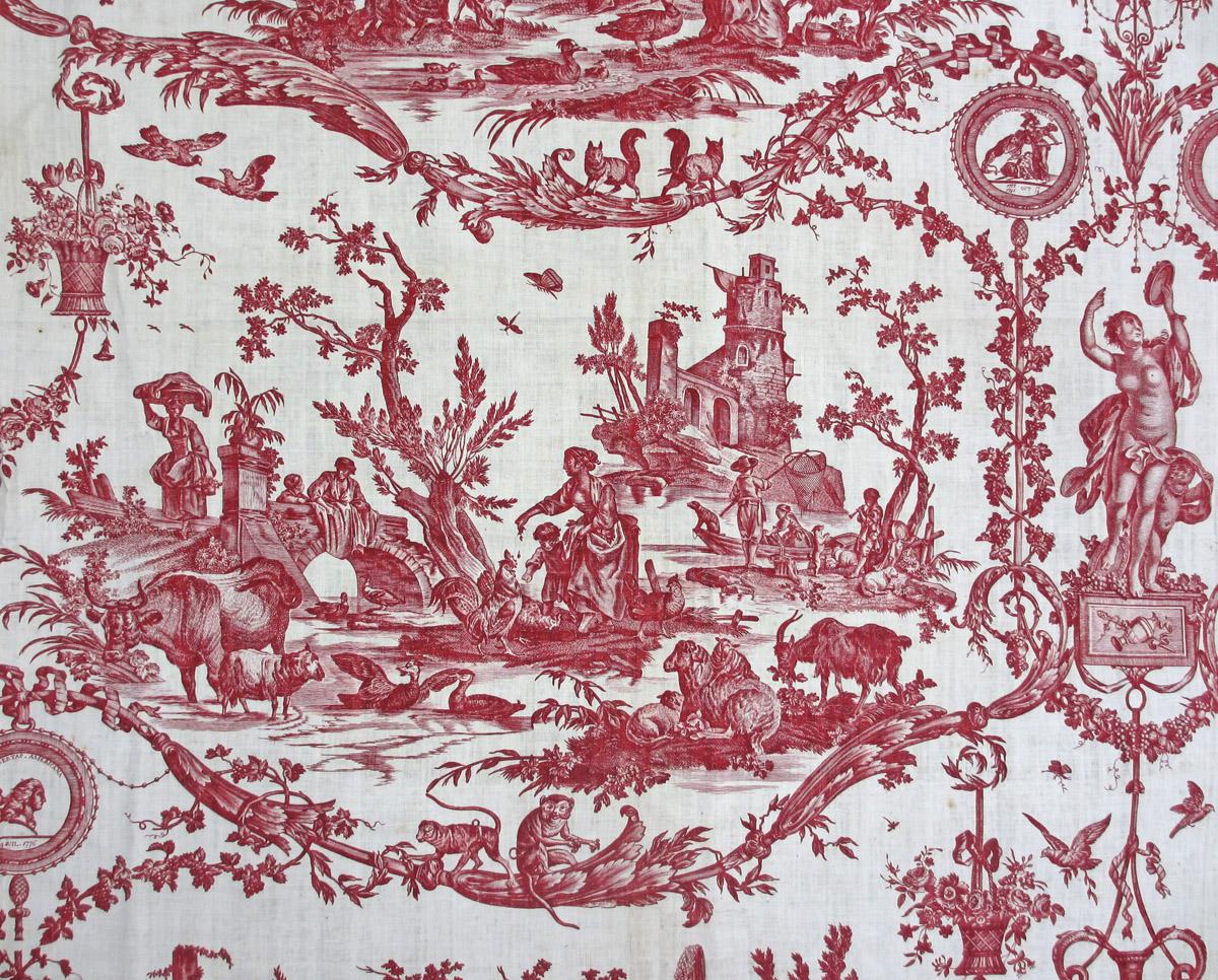 1961.0031.024 Textile, printed, detail 1