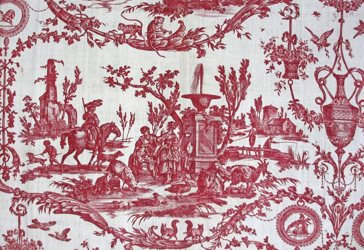 1961.0031.024 Textile, printed, detail 2