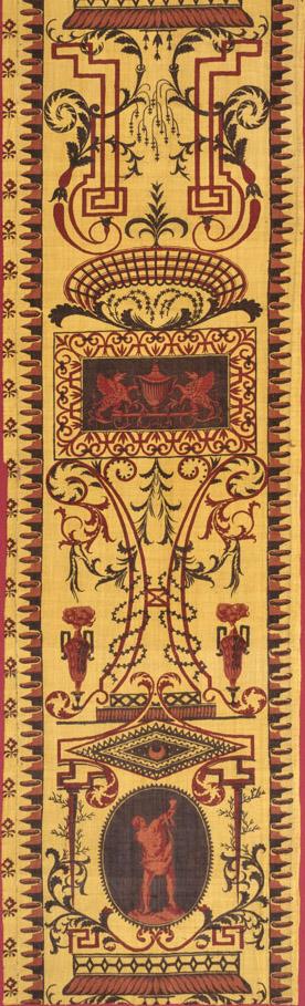 T1168 textile, printed design repeat