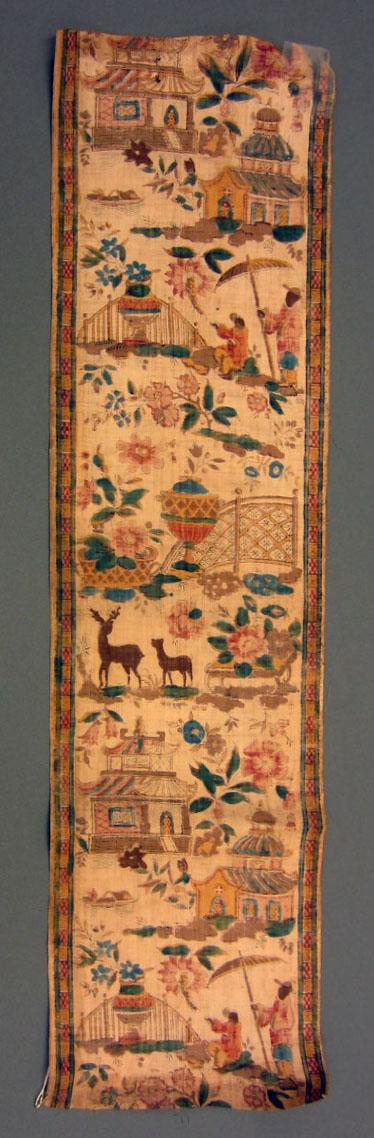 1961.0033 Textile, printed reverse