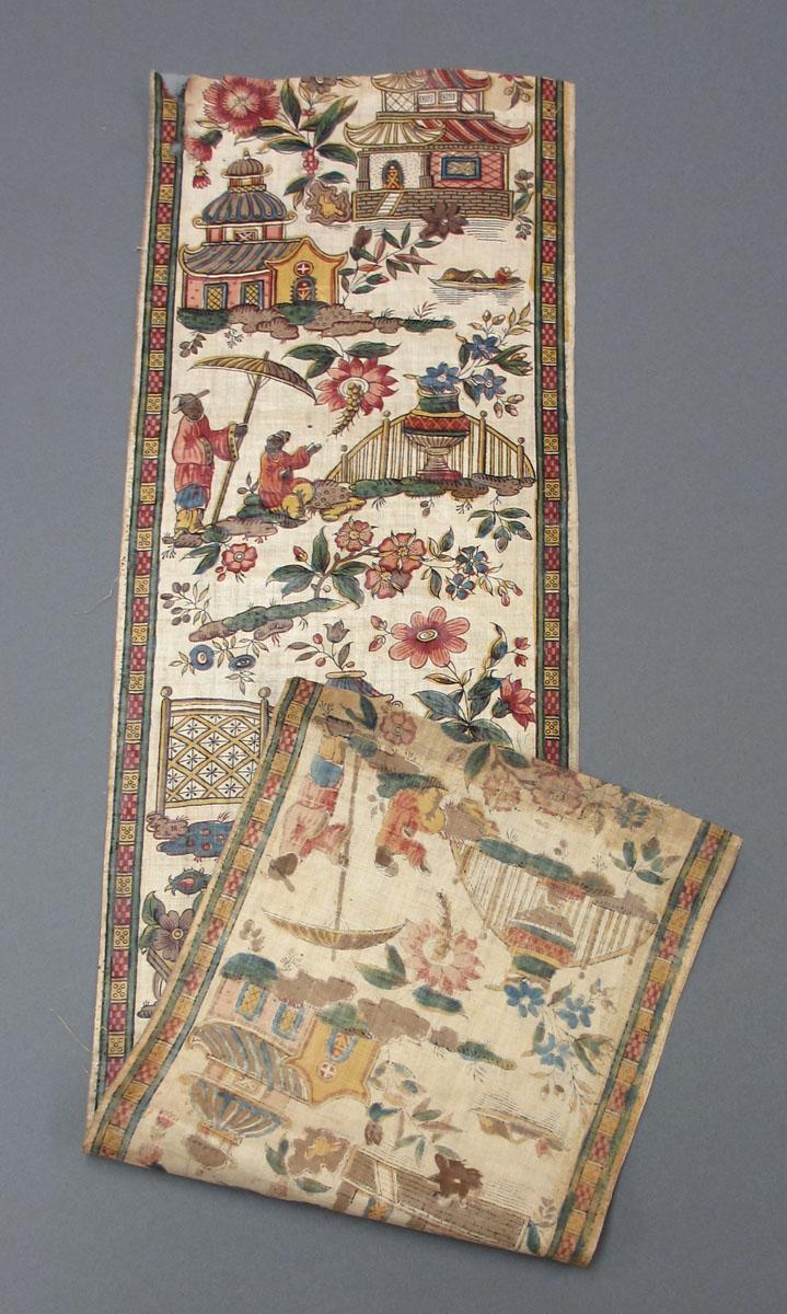 1961.0033 Textile, printed folded corner