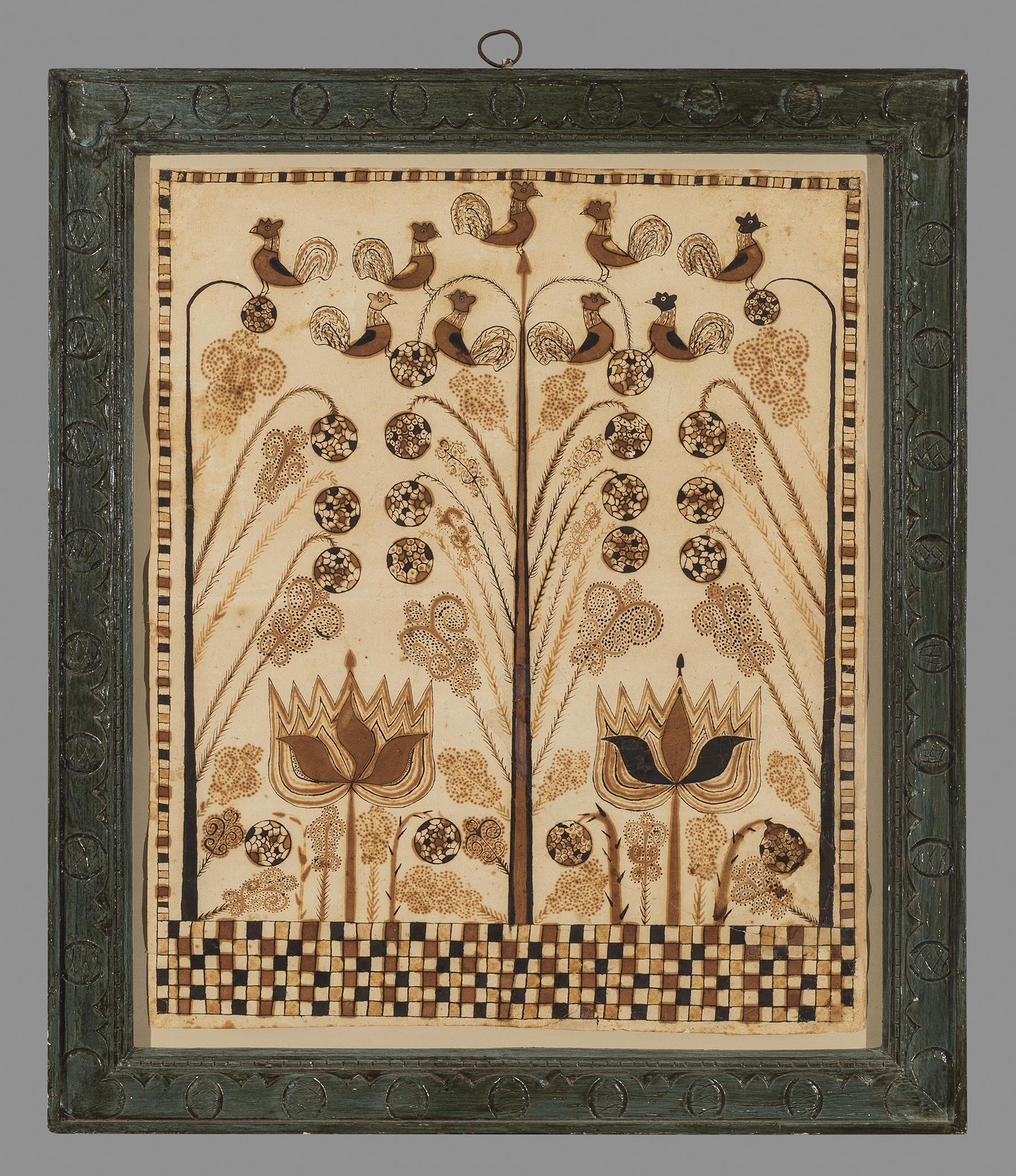 1961.0041 A Fraktur, B Frame, view 1