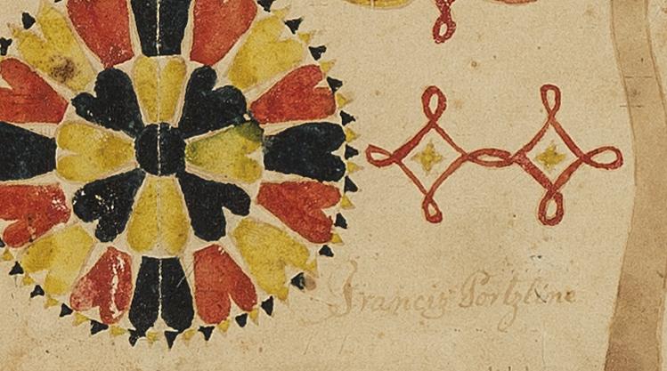 1961.0042 A Fraktur, detail 2