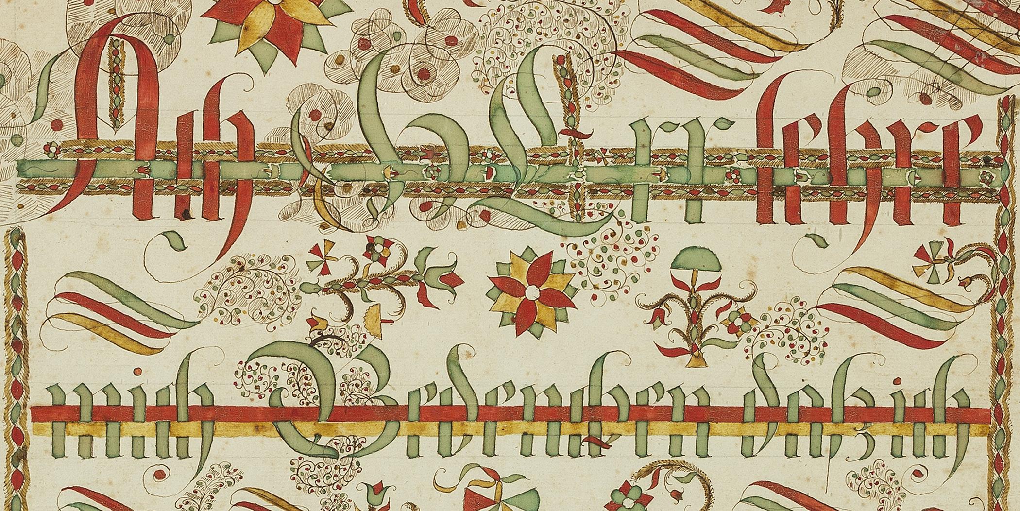 1961.0044 A Fraktur, detail 1