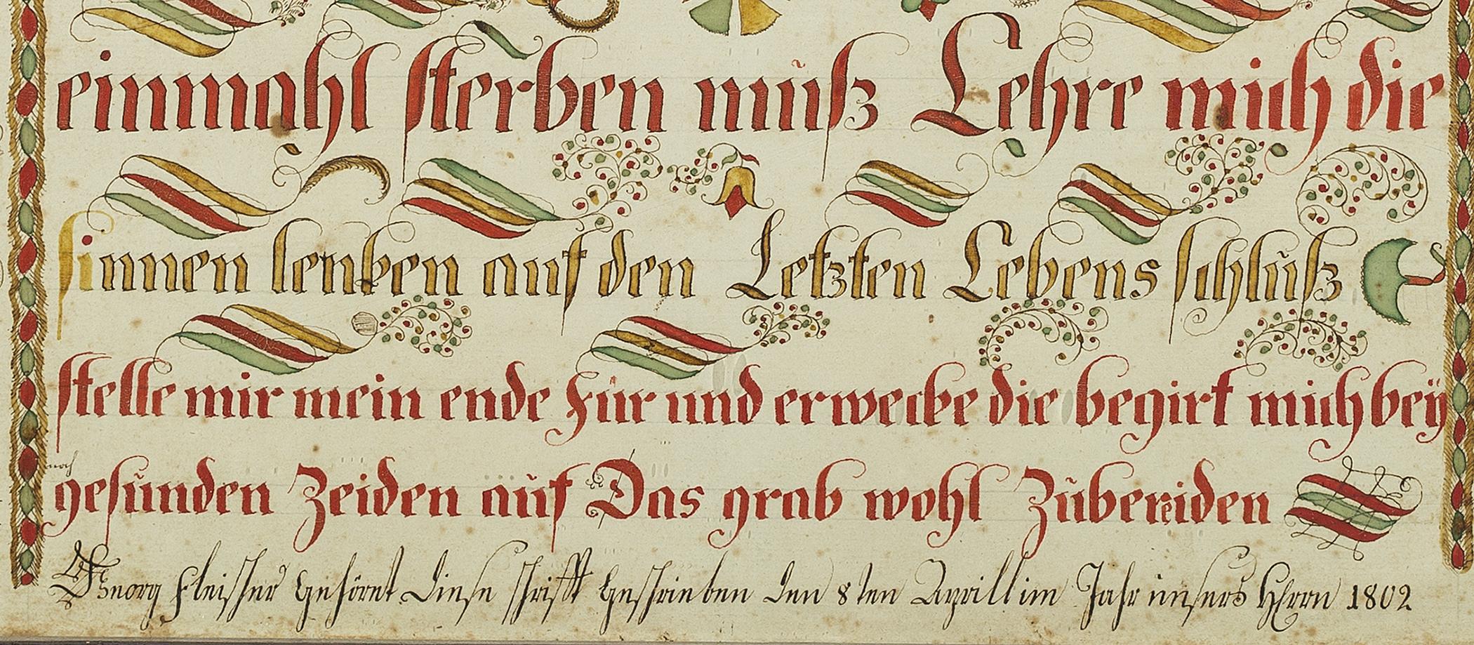 1961.0044 A Fraktur, detail 2