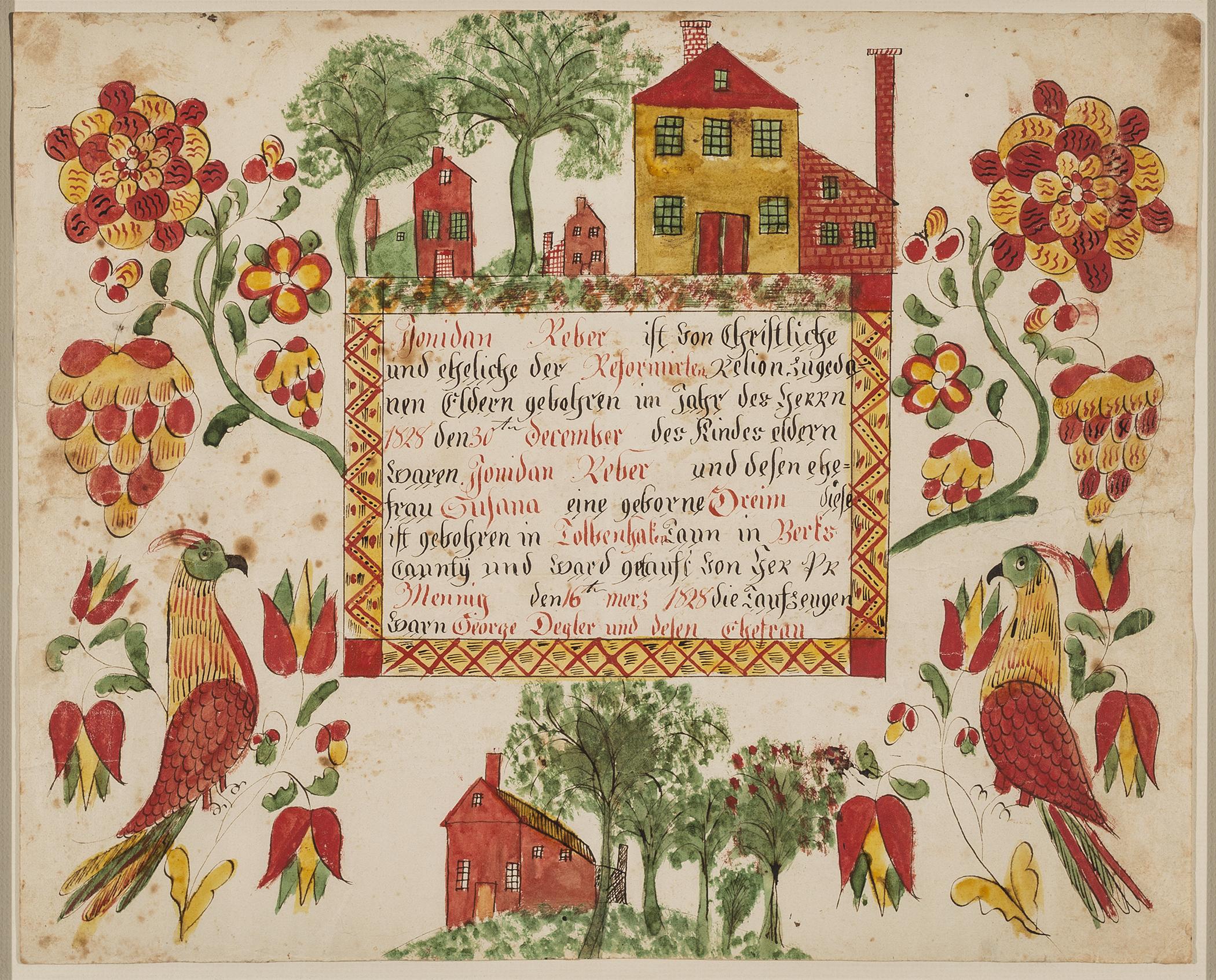 1961.0046 A Fraktur, view 1