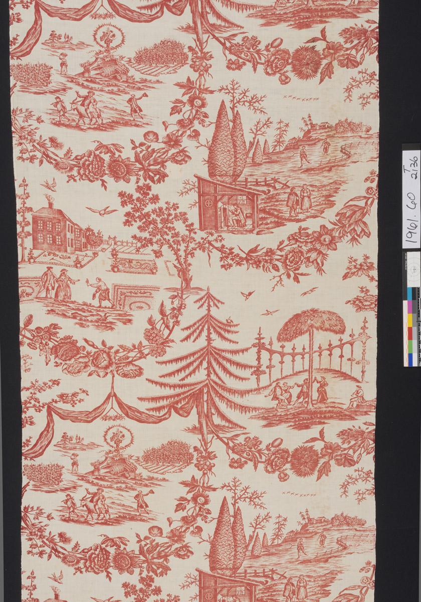1961.0060 Textile, printed, detail 1
