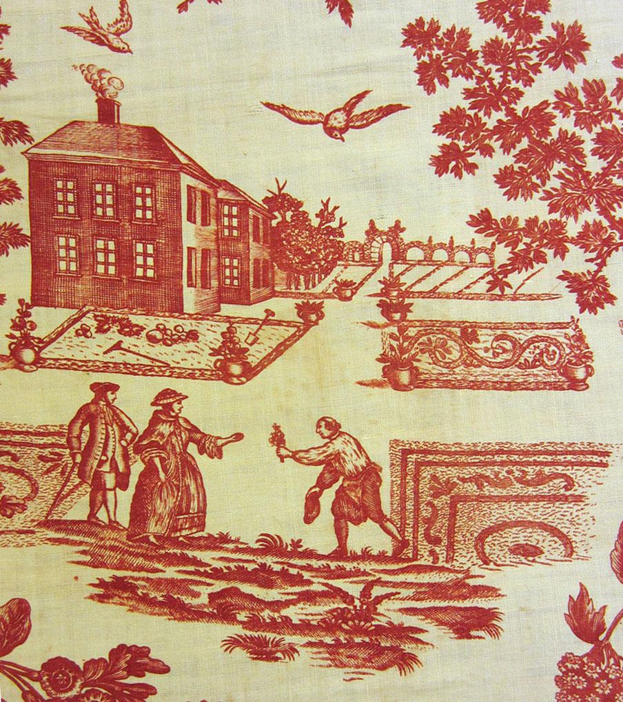 1961.0060 textile, printed detail 2