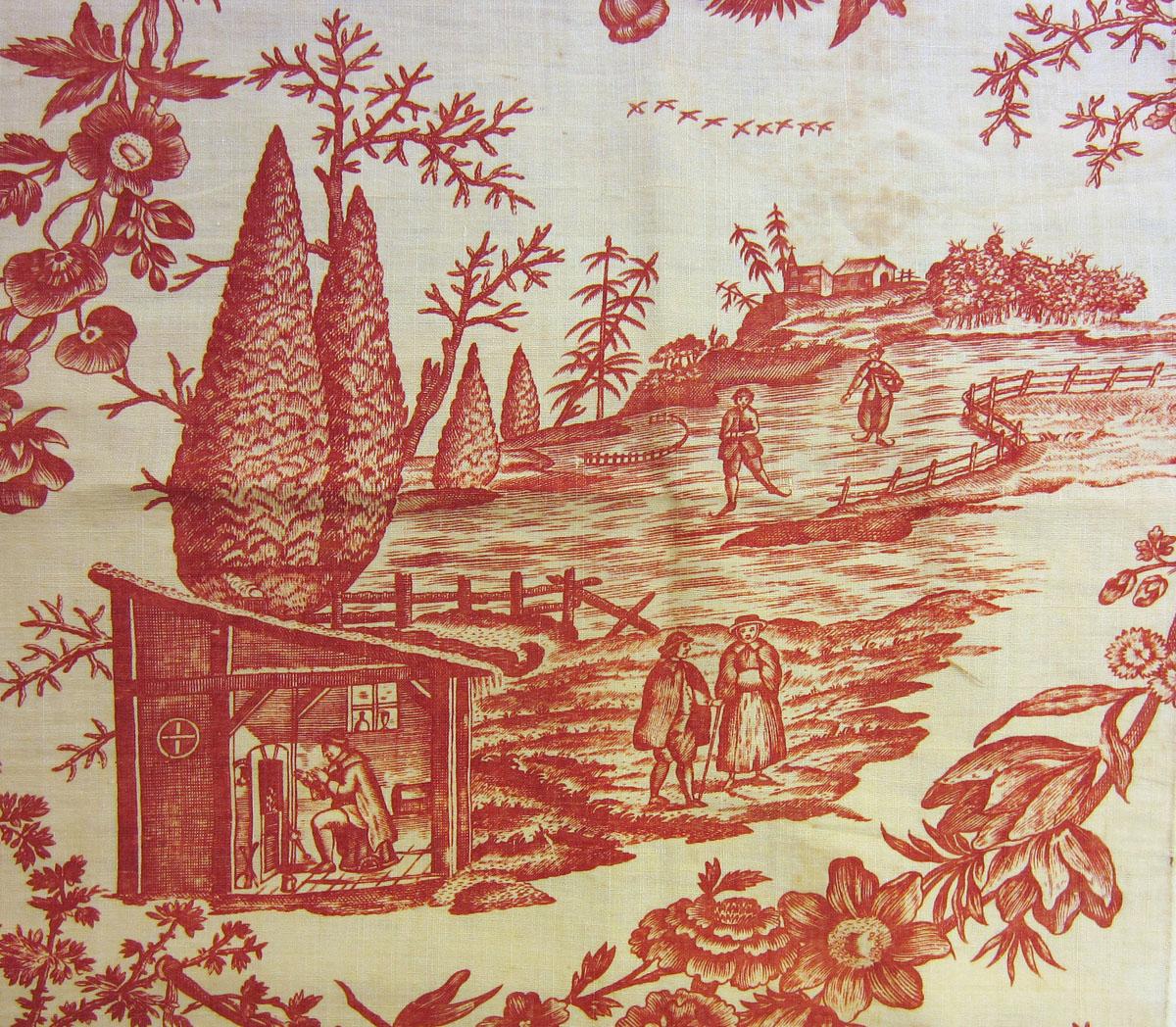 1961.0060 textile, printed detail 3