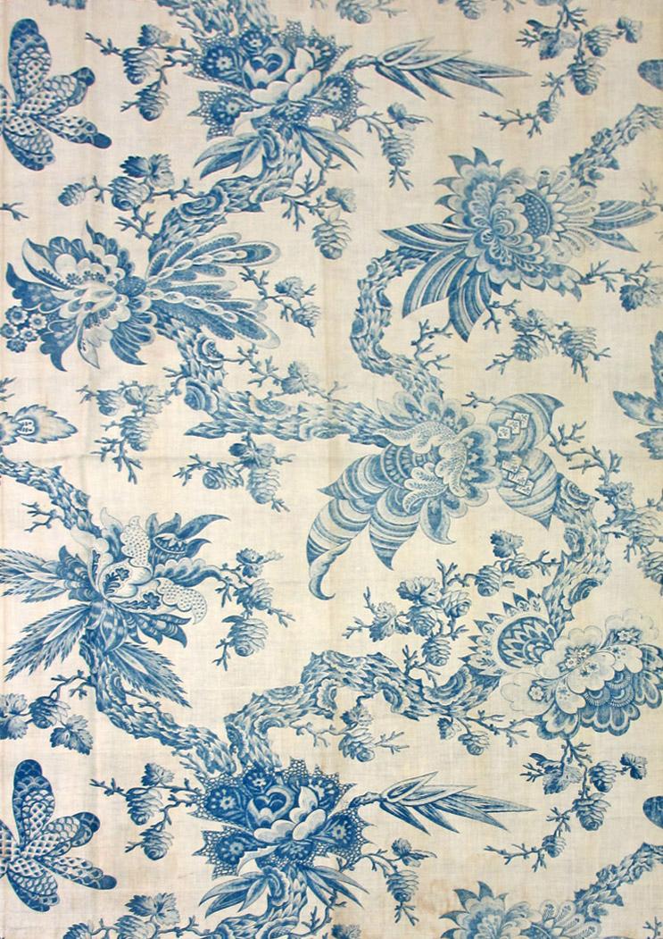 T1187 textile, printed design repeat