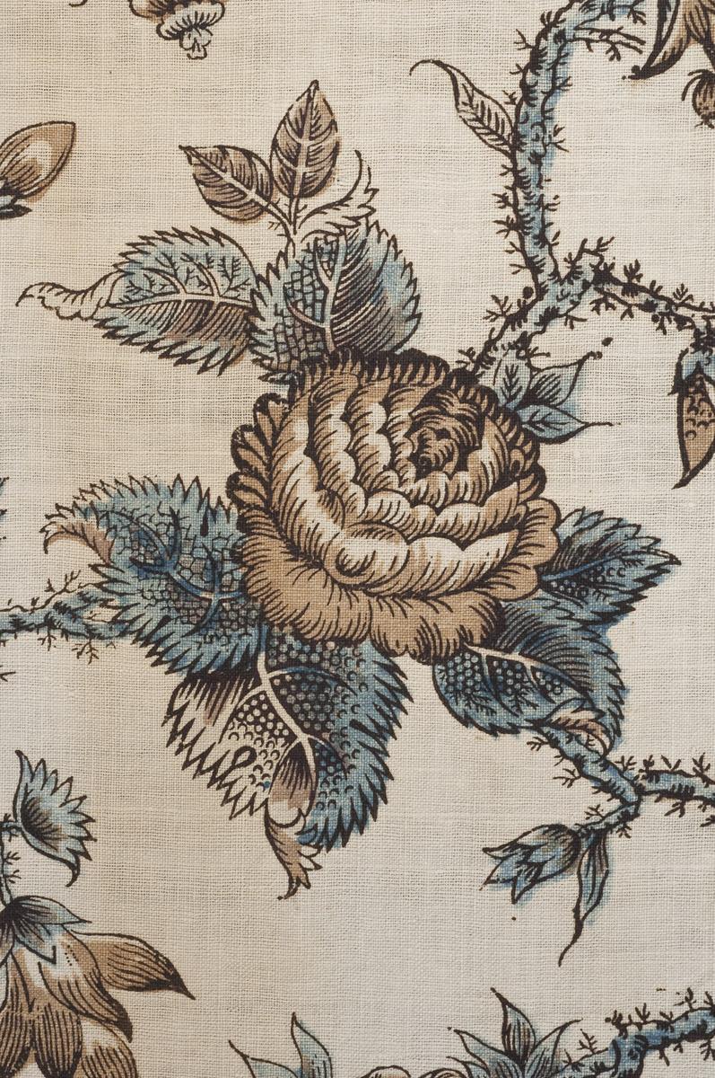 1961.0107.004 A Textile, printed, detail 6