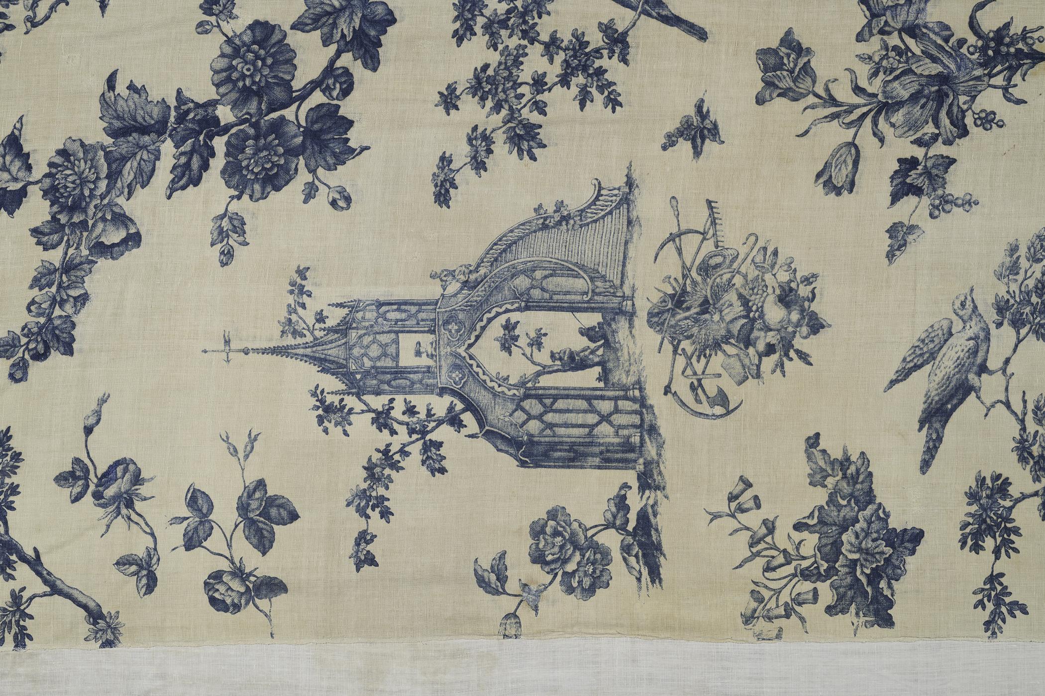 1961.0109 A Textile, printed, detail 1