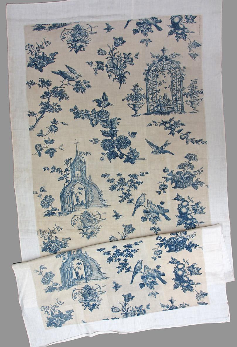 1961.0109 A textile, printed obverse