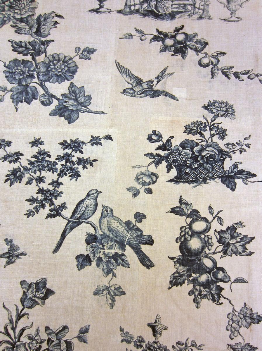 1961.0109 A Textile, printed detail 2