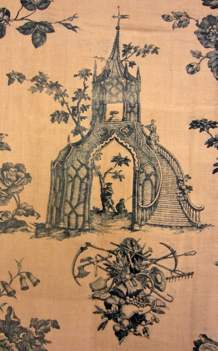 1961.0109 A Textile, printed detail 4
