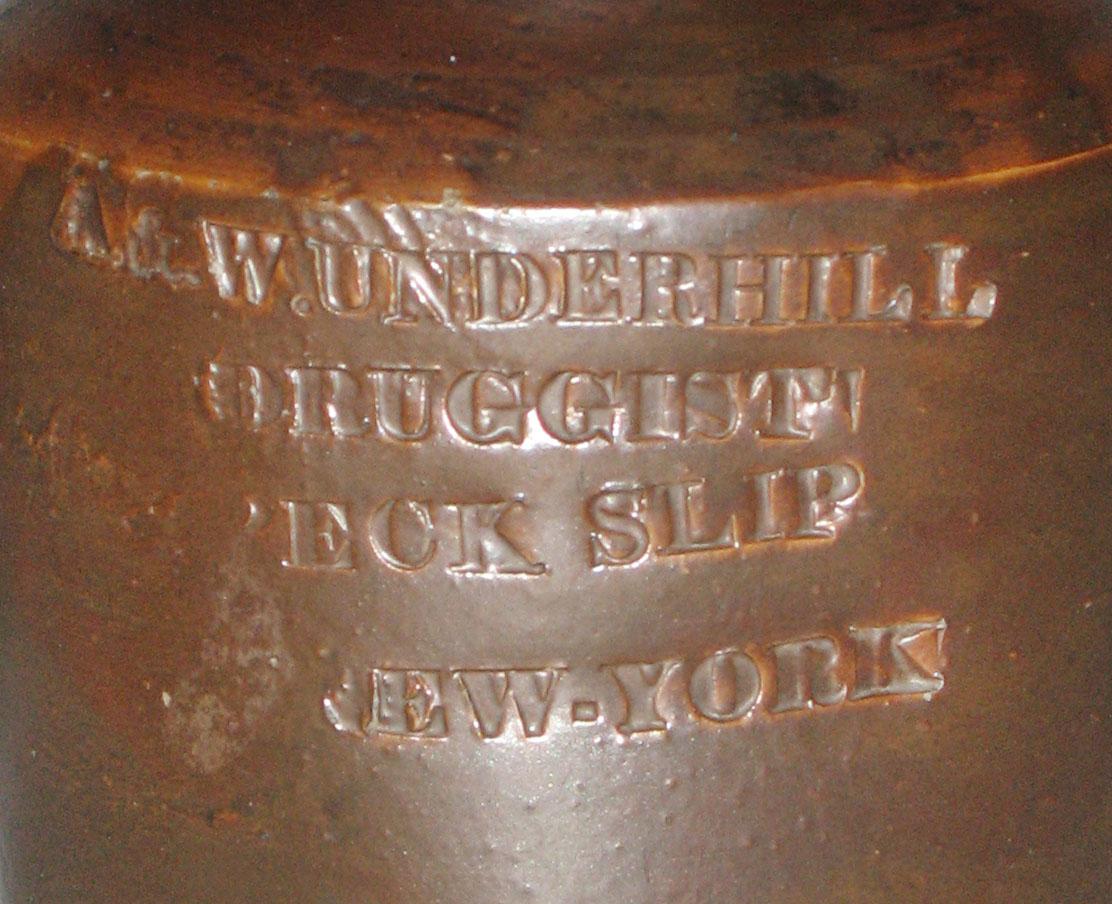 1961.0114 Stoneware Jar (mark detail)