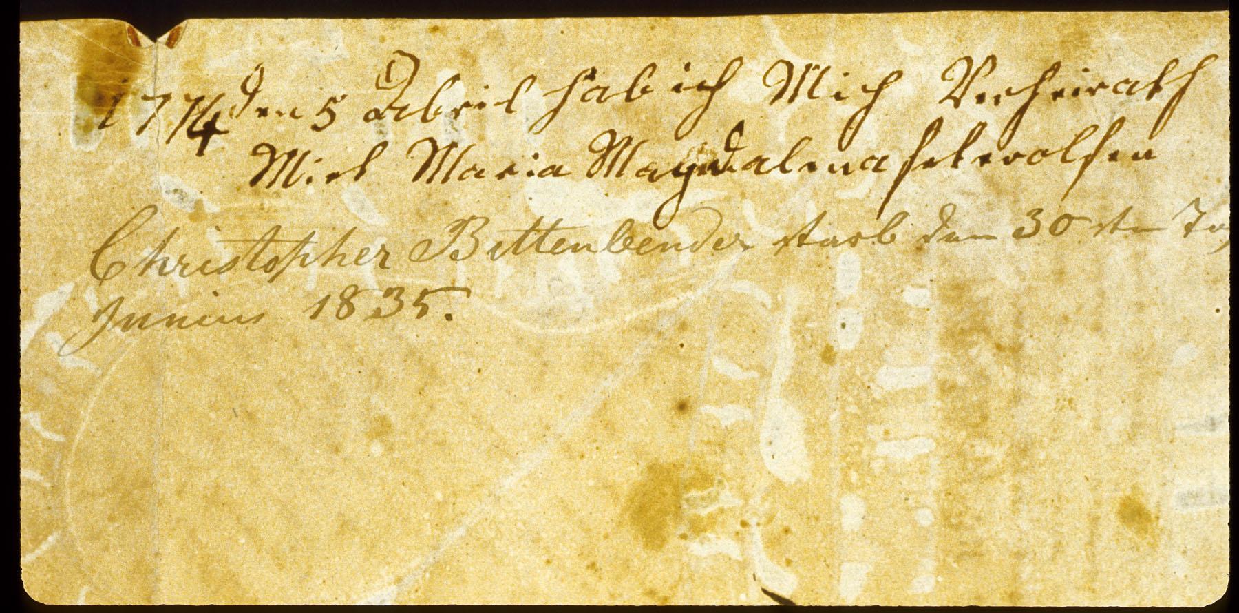 1961.0186 Fraktur, detail