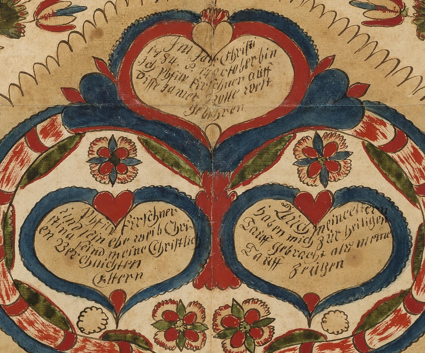 1961.0189 A Fraktur, detail 2