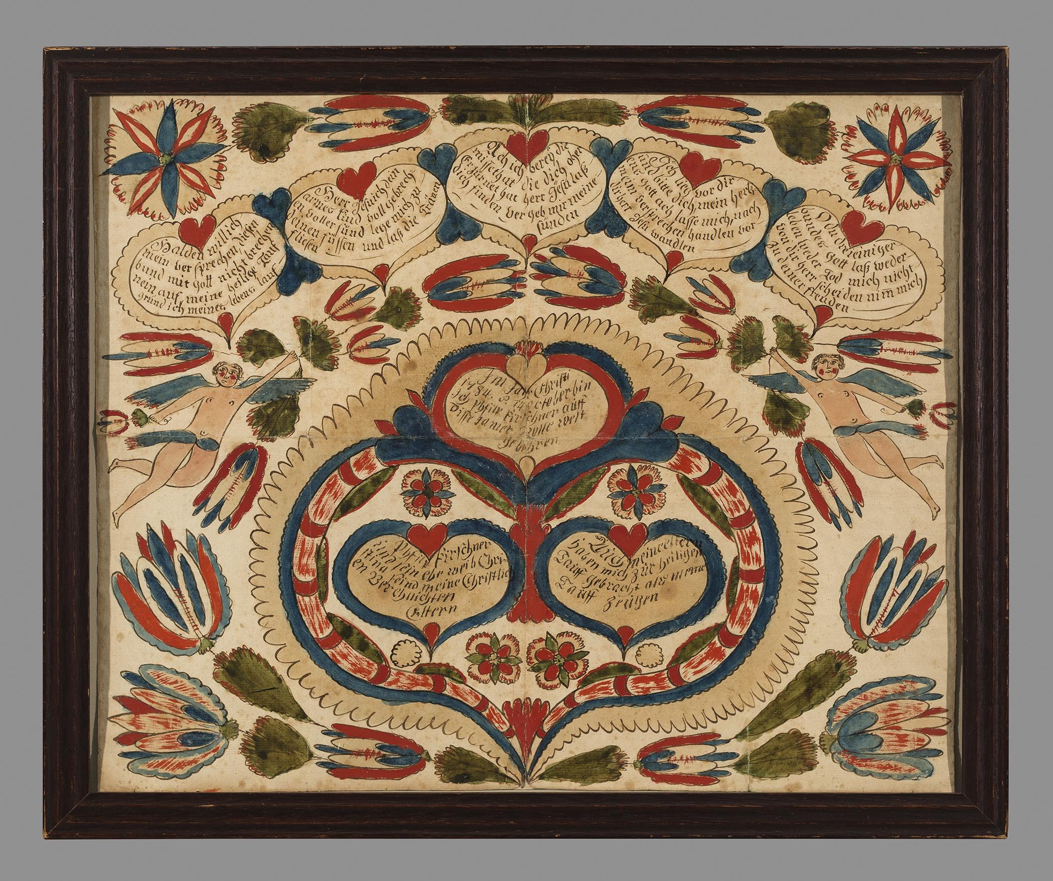 1961.0189 A Fraktur, B Frame, view 1