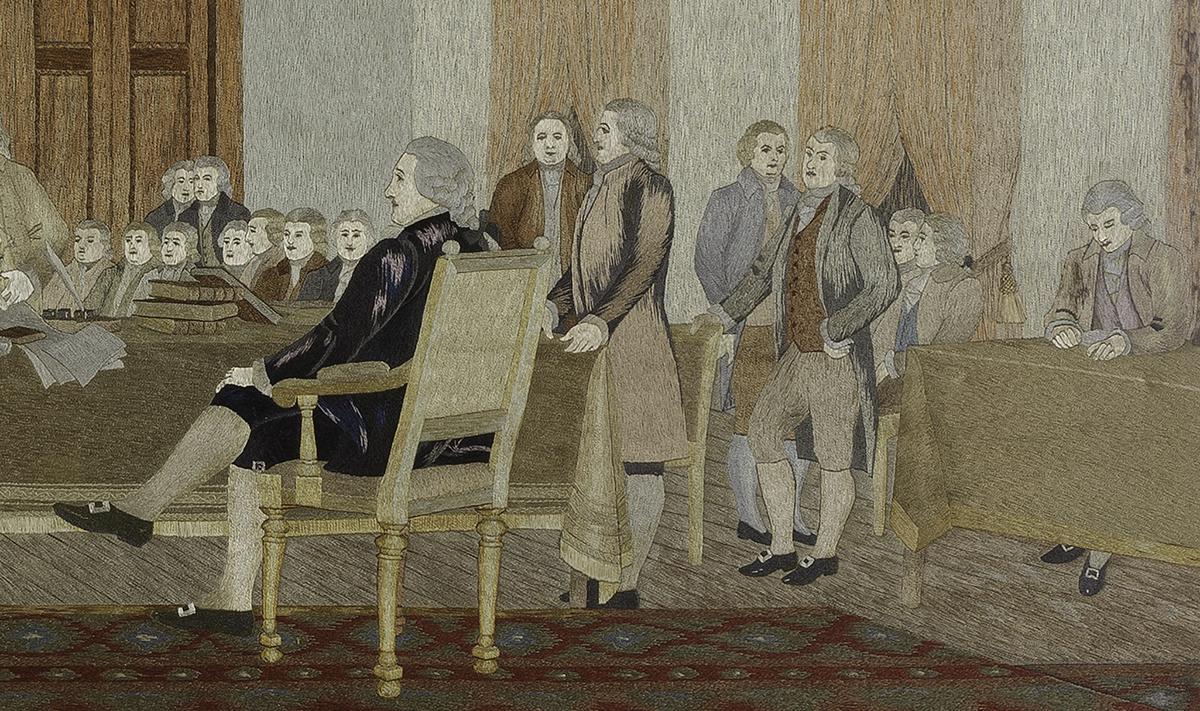 1961.0219 A Silkwork Picture, Detail 3