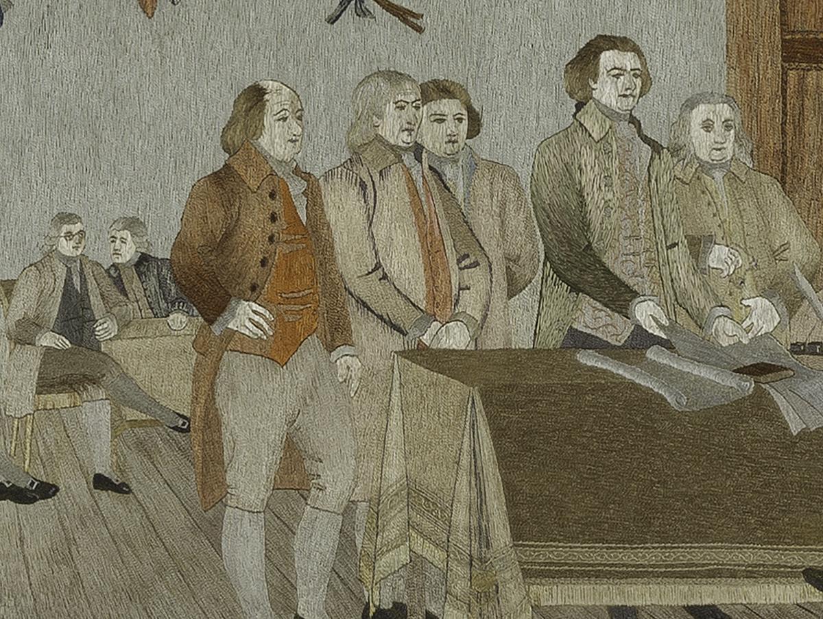 1961.0219 A Silkwork Picture, Detail 6