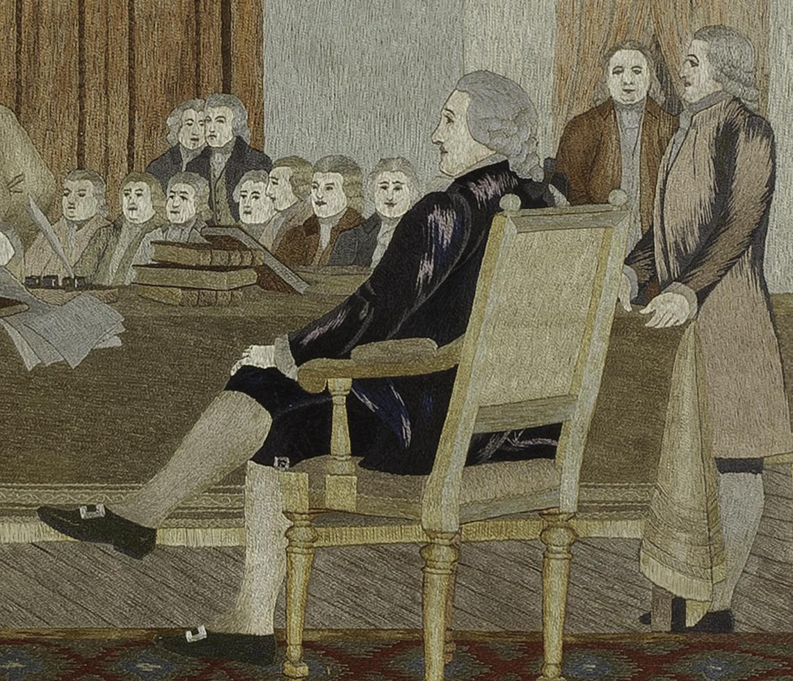 1961.0219 A Silkwork Picture, Detail 7