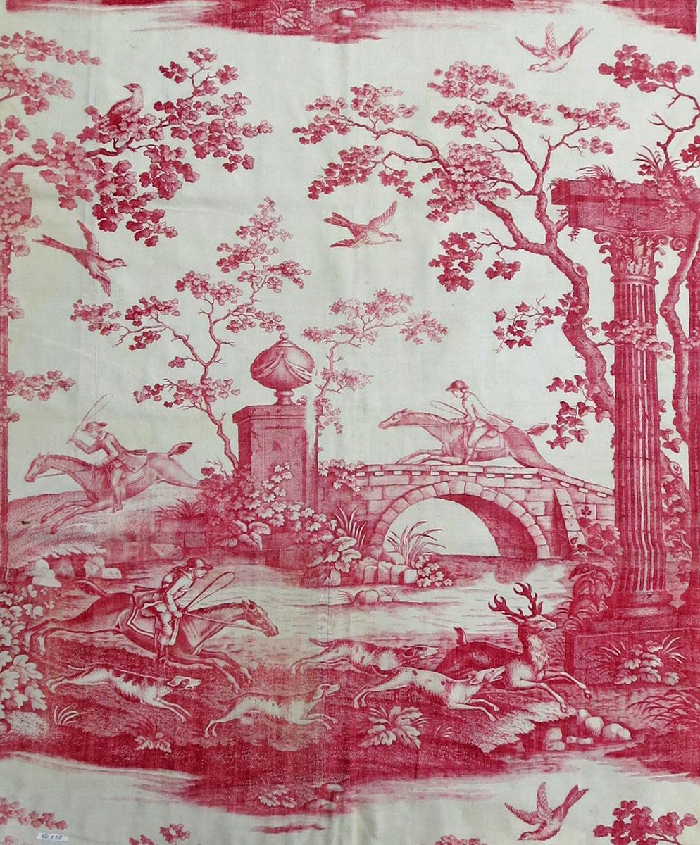T2138 Textile, printed design repeat, red