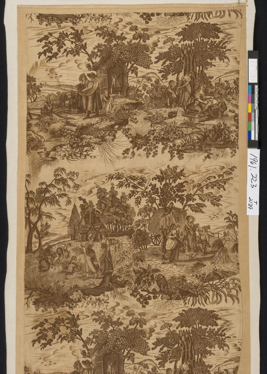 1961.0223 Textile, printed, detail 1