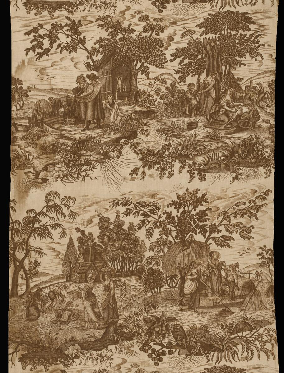 1961.0223 Textile, printed, detail 2