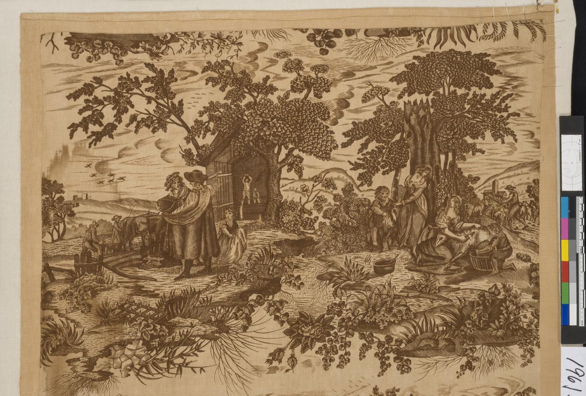 1961.0223 Textile, printed, detail 3