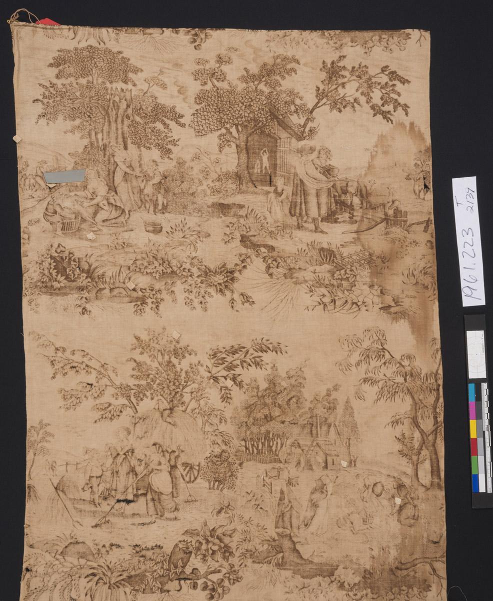 1961.0223 Textile, printed, reverse