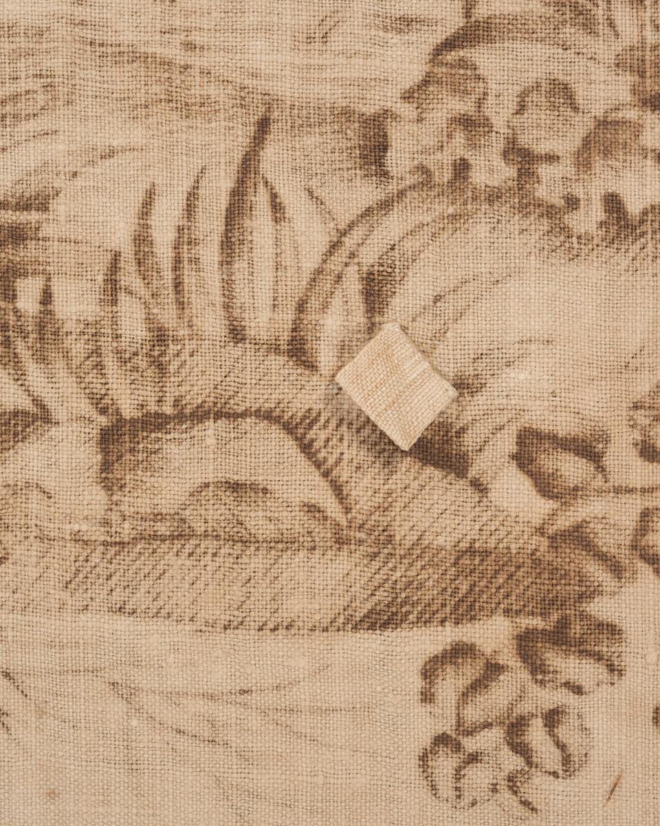 1961.0223 Textile, printed, reverse, detail 1