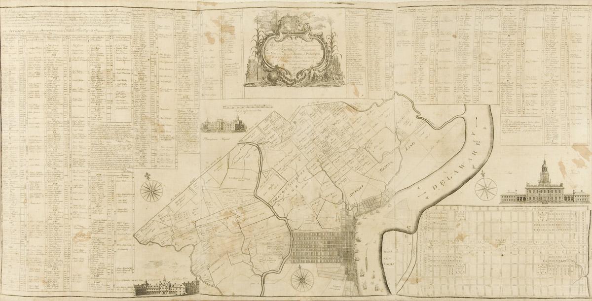 1961.0238 Textile, printed, Map, view 1