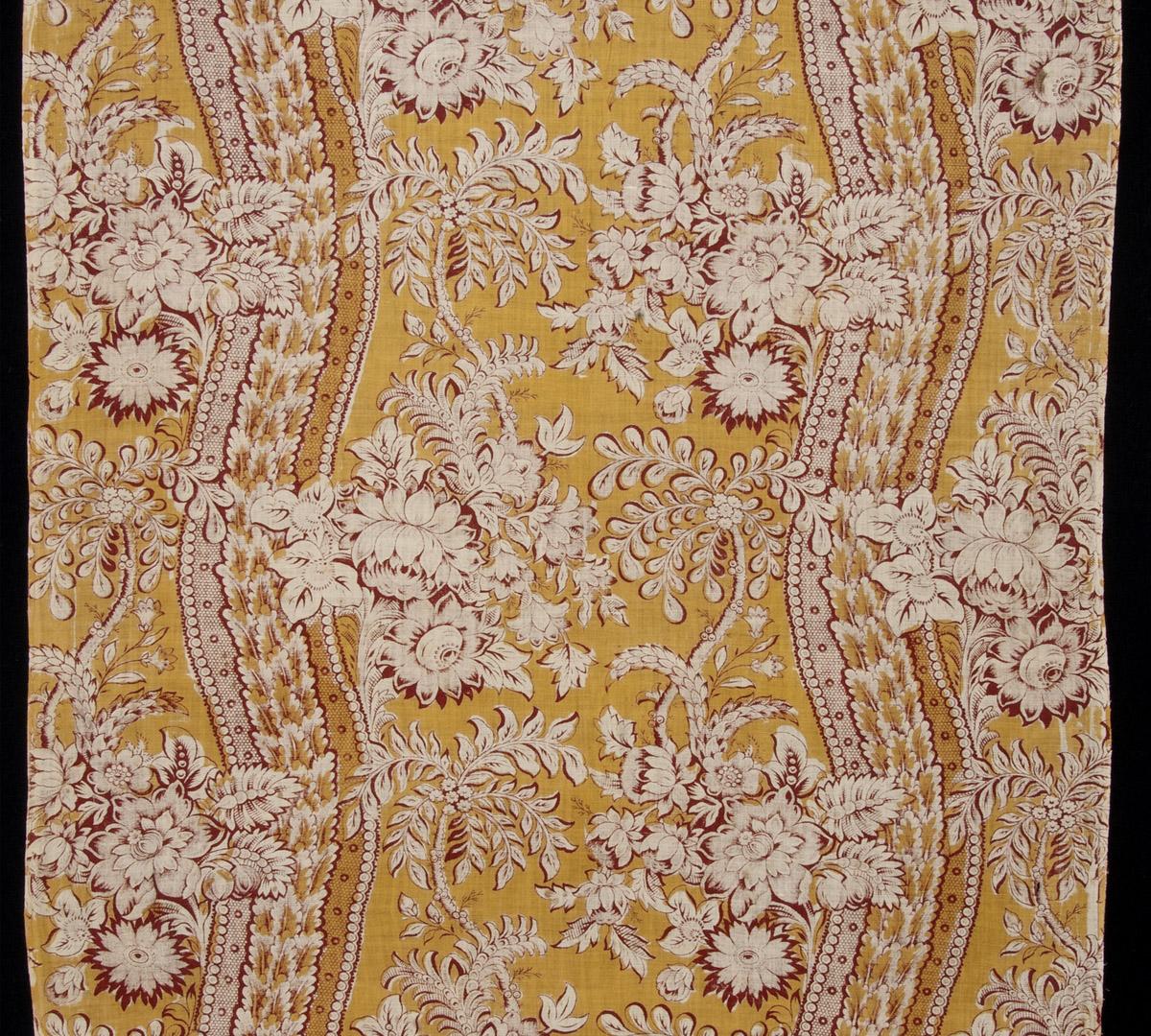 1961.0280 Textile, printed, reverse, detail 2