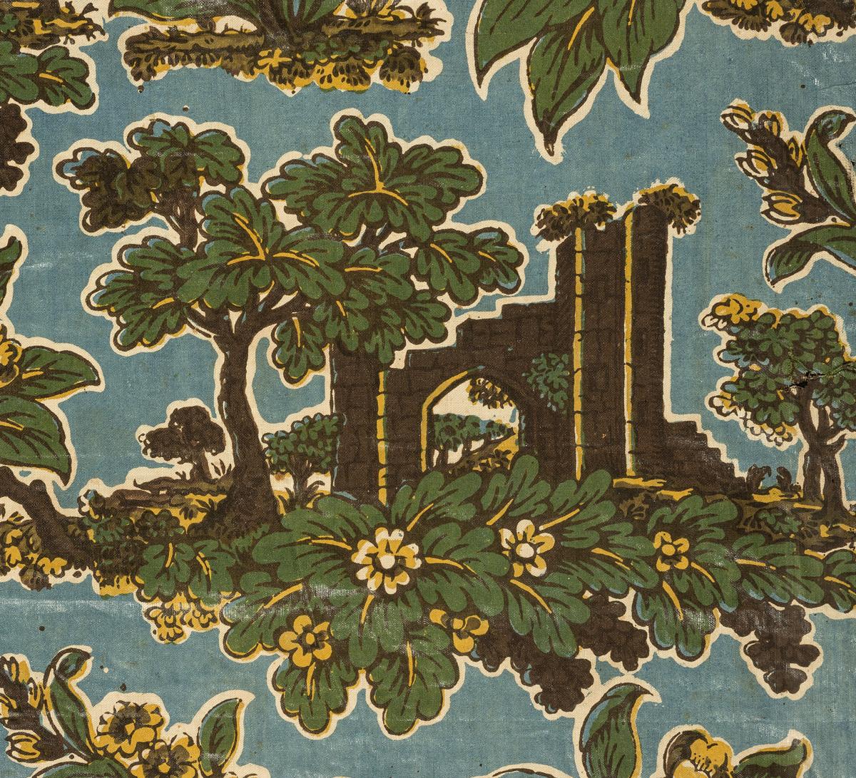 1961.0288 Textile, printed, detail 3