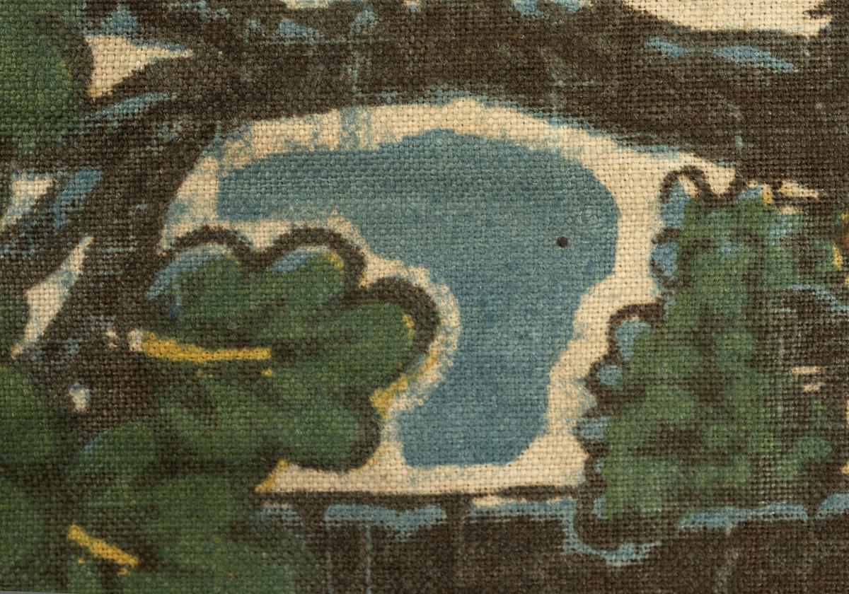 1961.0288 Textile, printed, reverse, detail 5