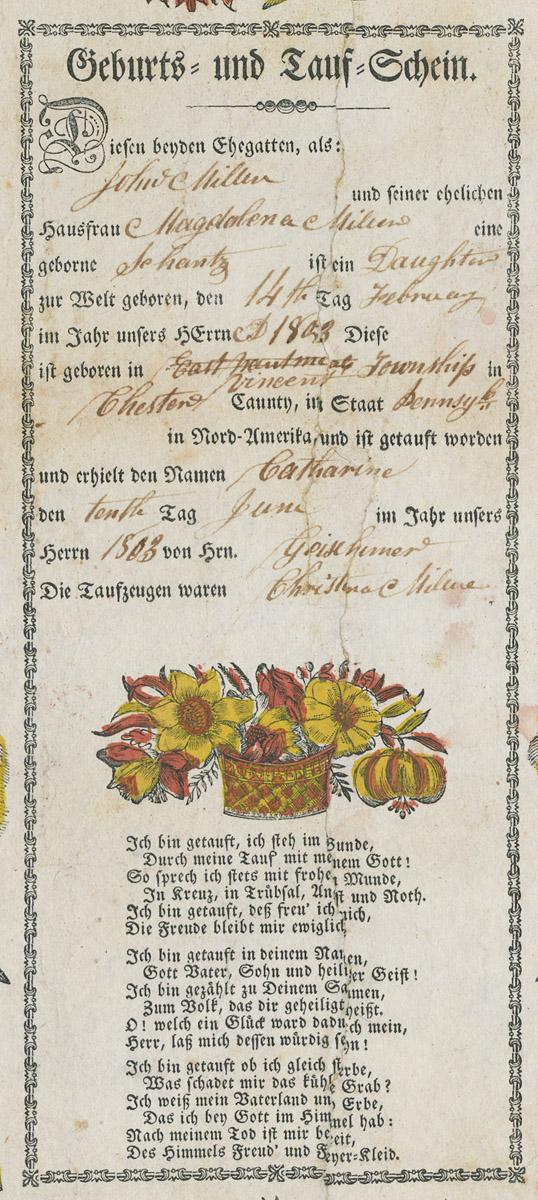 1961.0306 Fraktur, detail 1
