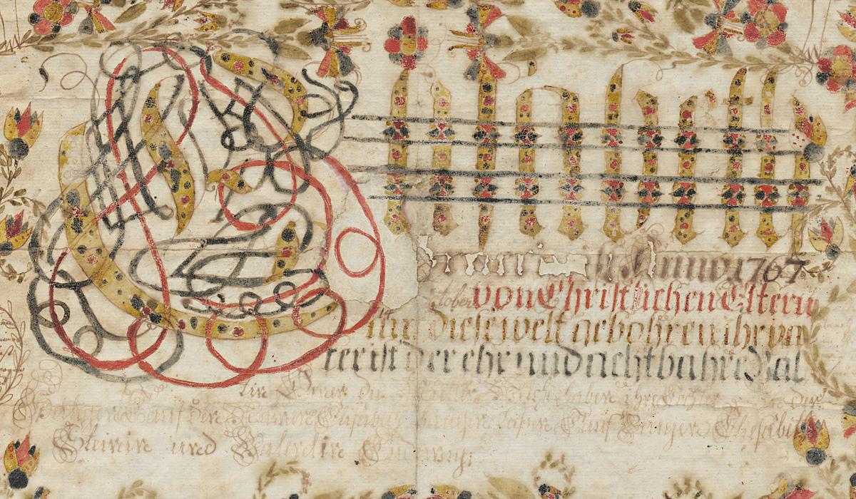 1961.0307 A Fraktur, Detail