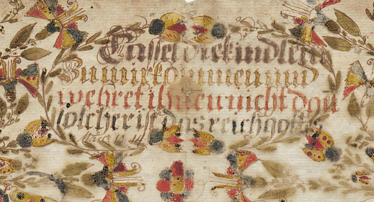 1961.0307 A Fraktur, Detail 2