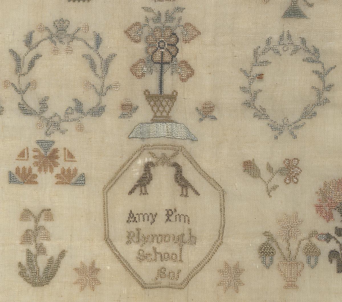 1961.0348 A Sampler, Detail 3