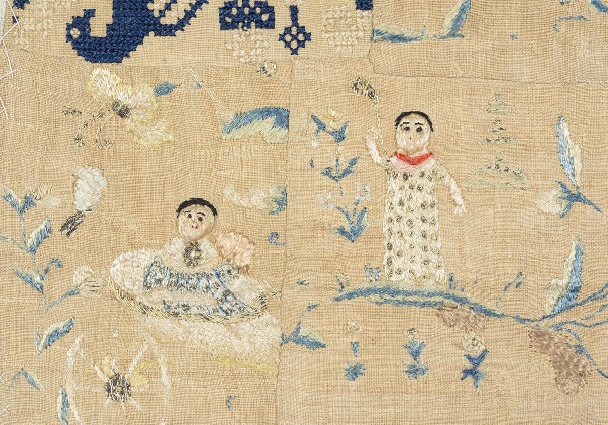 1961.0356 Sampler, detail 2