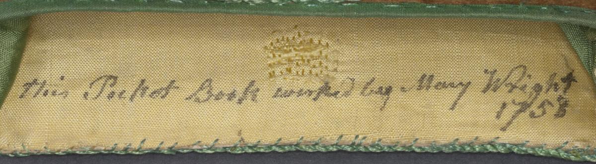 1955.0003.009 Pocketbook inscription