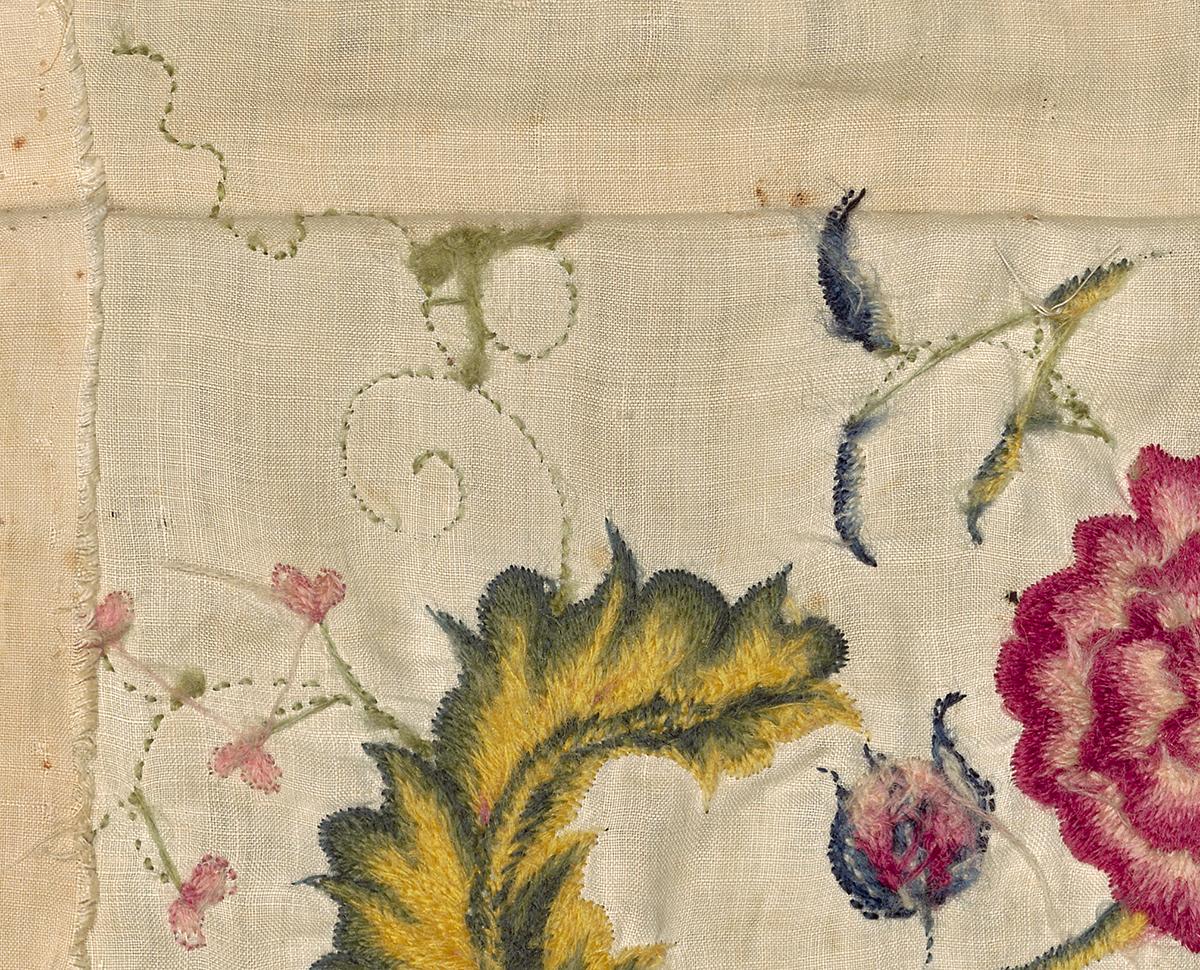 1961.0404 Crewelwork Fragment, Verso Detail 3