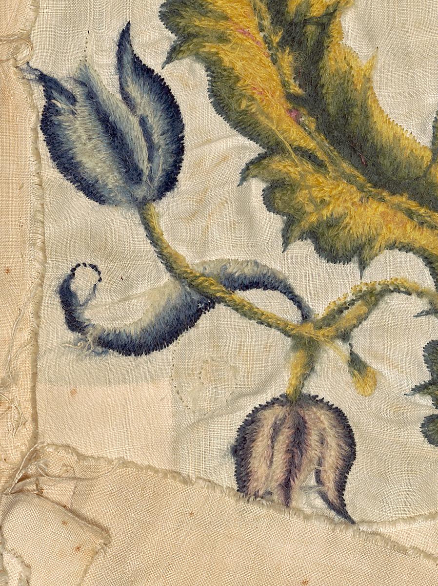 1961.0404 Crewelwork Fragment, Verso Detail 4
