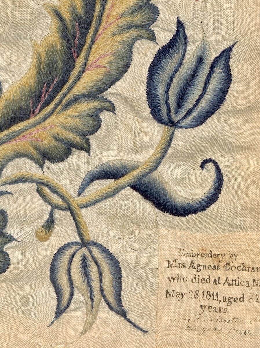 1961.0404 Crewelwork Fragment, Detail 4