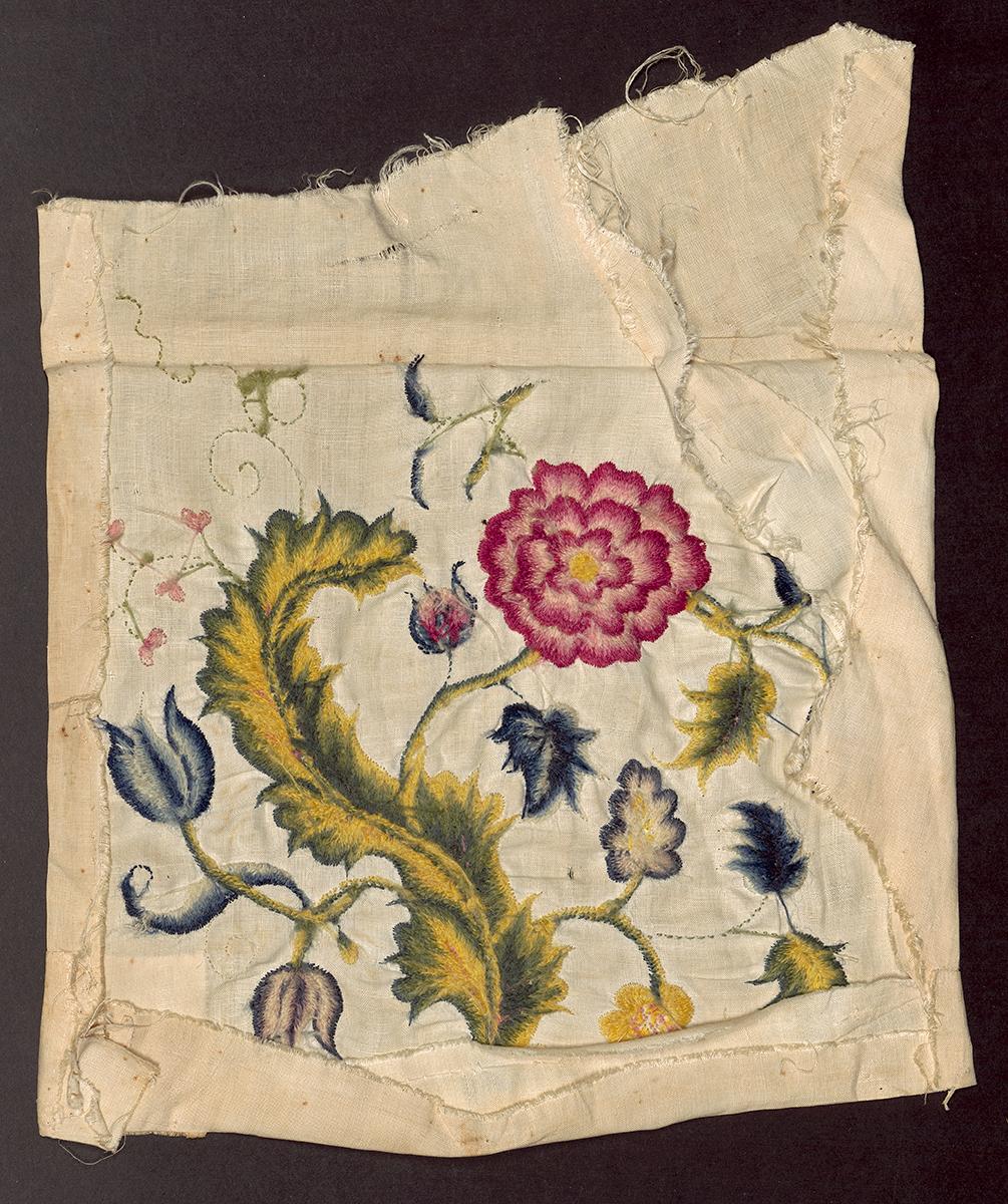 1961.0404 Crewelwork Fragment, Verso