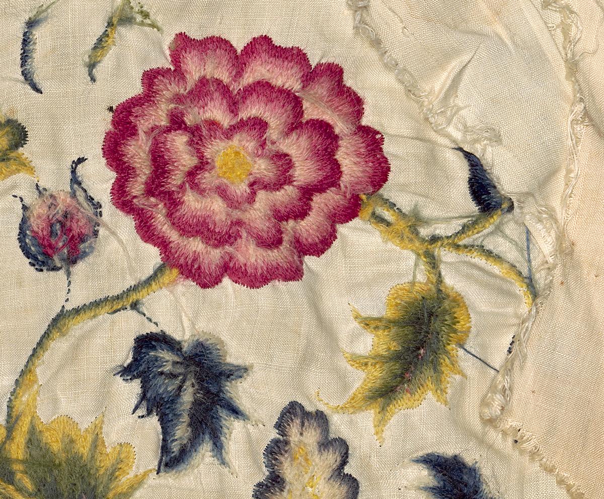 1961.0404 Crewelwork Fragment, Verso Detail